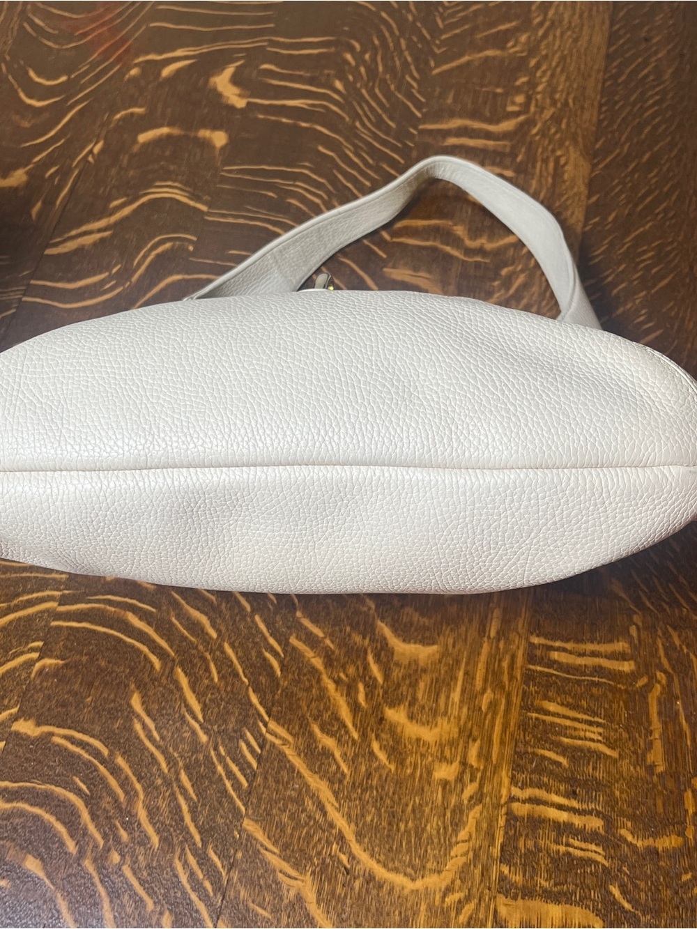 Dooney & Bourke Belvedere Cream Leather Hobo Shoulder Bag with Braiding & lock - Picture 3 of 8